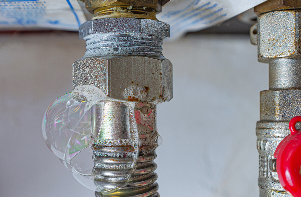 Sign of gas leak in home, preventing potential disaster. | Leak detection and repair
