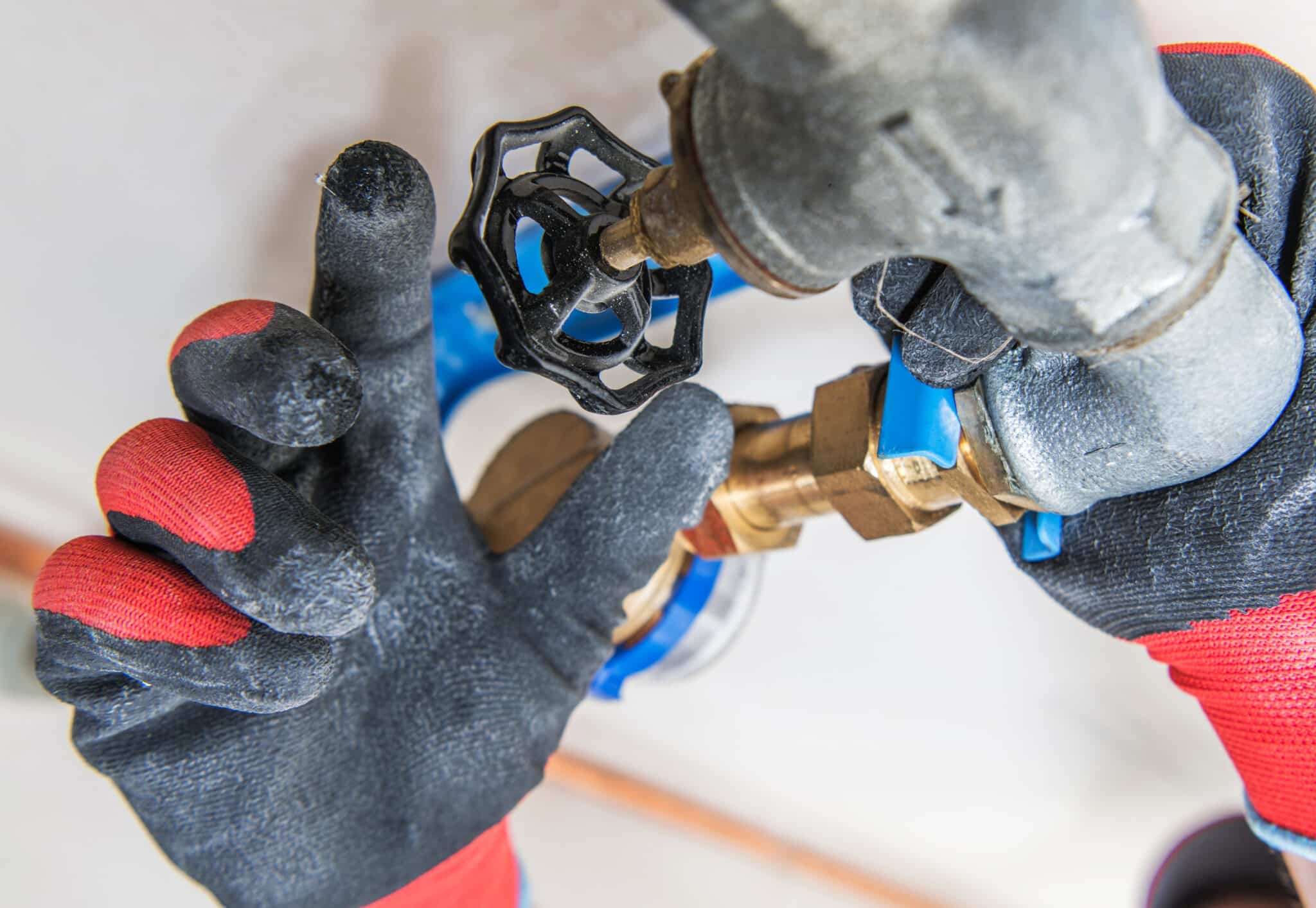 Closing Water Supply Valve, Plumbing Maintenance.