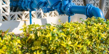 Backflow preventer installation.