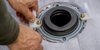 Toilet flange repair without the mess.